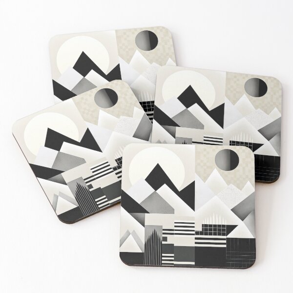 Artikelvorschau, Entdecken Sie "Simplistic & Minimalistic Snowy Winter Alps" mit Bauhaus-Flair entworfen und verkauft von ArtificialGenes.