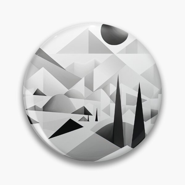 Artikelvorschau, Entdecken Sie "Simplistic & Minimalistic Snowy Winter Alps" mit Bauhaus-Flair entworfen und verkauft von ArtificialGenes.