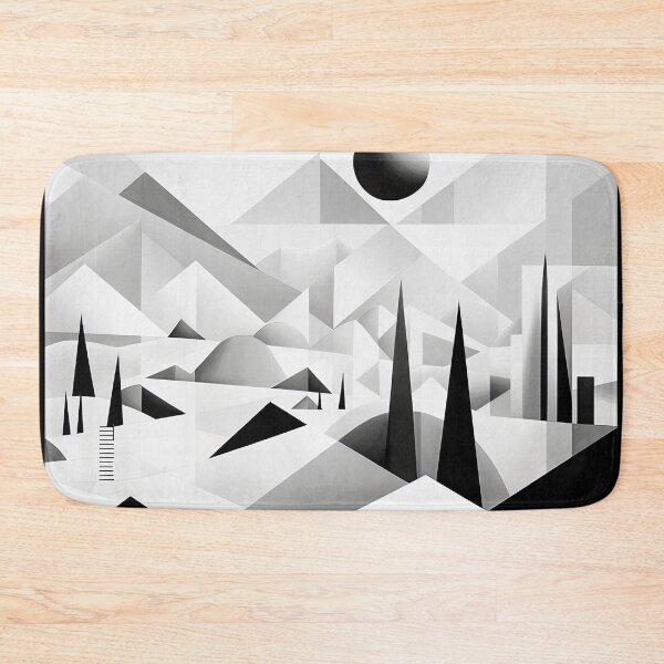 Artikelvorschau, Entdecken Sie "Simplistic & Minimalistic Snowy Winter Alps" mit Bauhaus-Flair entworfen und verkauft von ArtificialGenes.