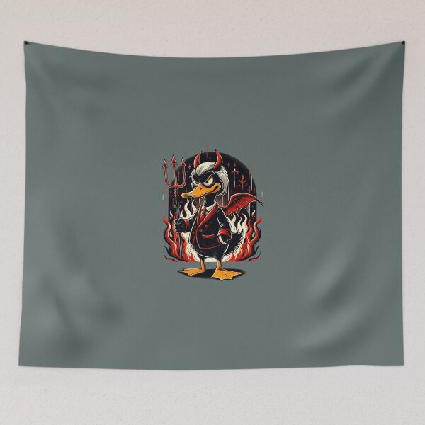 Item preview, Devil duck with a pitchfork designed and sold by slothsandducks.