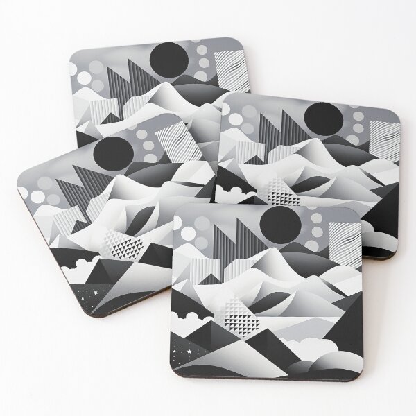 Artikelvorschau, Entdecken Sie "Simplistic & Minimalistic Snowy Winter Alps" mit Bauhaus-Flair entworfen und verkauft von ArtificialGenes.