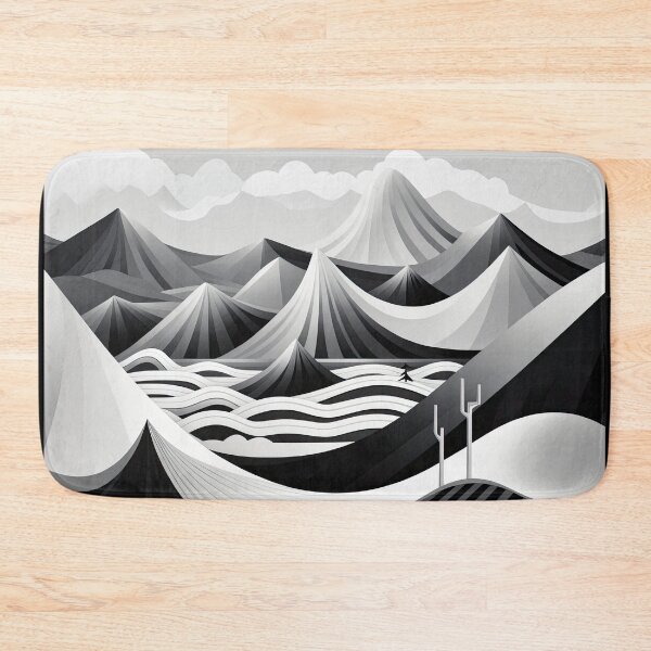 Artikelvorschau, Entdecken Sie "Simplistic & Minimalistic Snowy Winter Alps" mit Bauhaus-Flair entworfen und verkauft von ArtificialGenes.