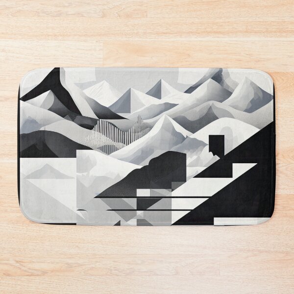 Artikelvorschau, Entdecken Sie "Simplistic & Minimalistic Snowy Winter Alps" mit Bauhaus-Flair entworfen und verkauft von ArtificialGenes.