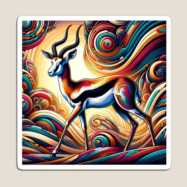 Item preview, Springbok with Abstract Patterns designed and sold by TrendingBait.