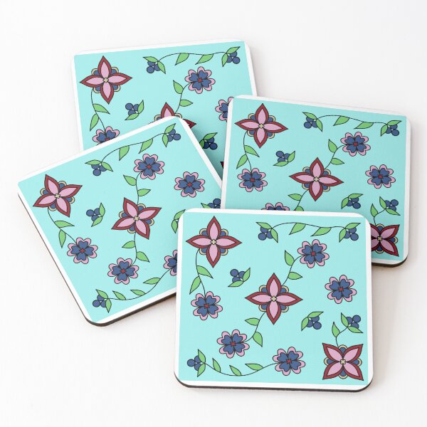 Item preview, Pink and Blue Floral designed and sold by Niibidoon.