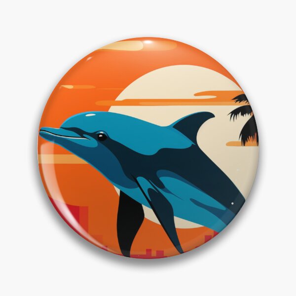 Item preview, Sunset Dolphin Modern Pop Art designed and sold by TheWildFlix.