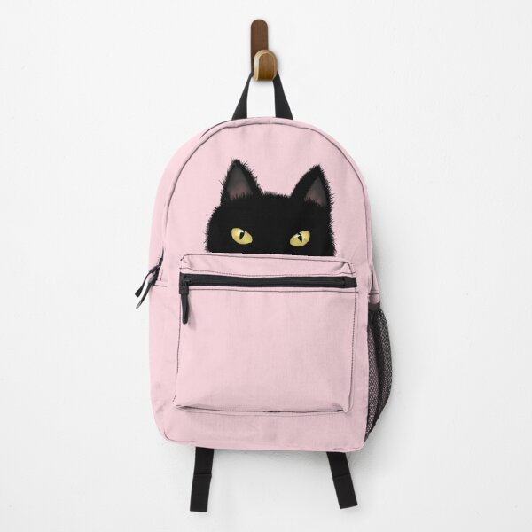 Item preview,  Simple Black Cat  (Pink Background) designed and sold by ClearAndHappy.