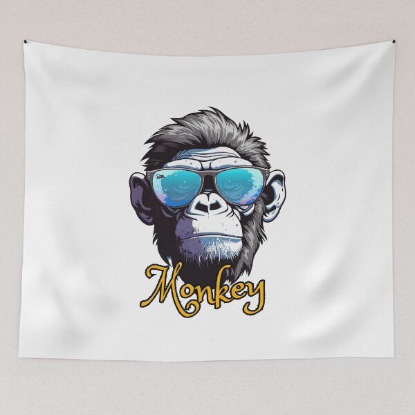 Item preview, Scary gorilla, monkey with glasses designed and sold by NaaEchDesign ⭐⭐⭐⭐⭐.