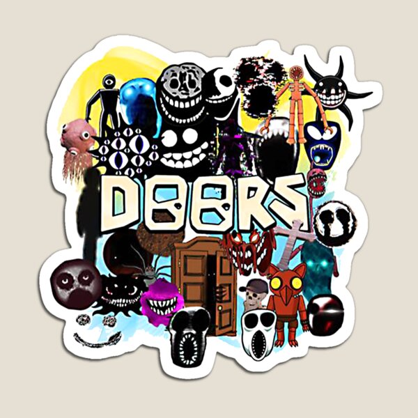 Doors Logo and Monsters - Roblox - Magnet