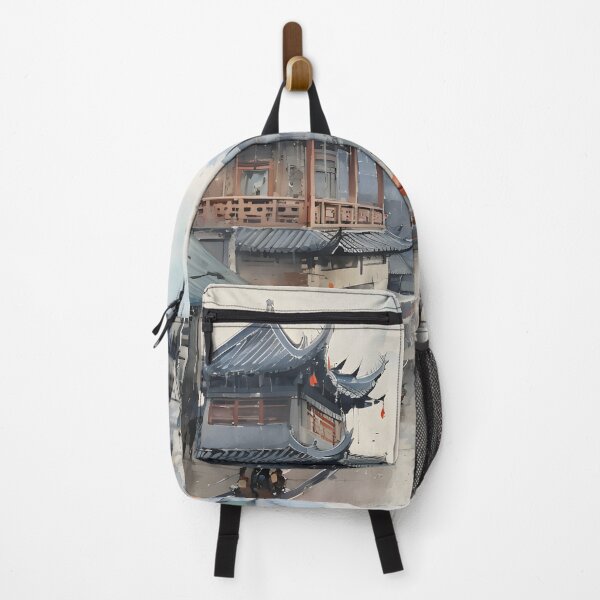 Item preview, Traditional Chinese ink wash city view designed and sold by MarkBobo.
