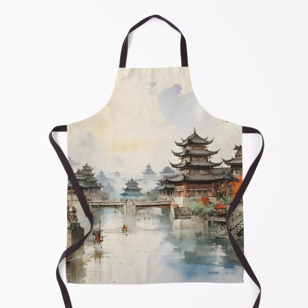 Item preview, Traditional Chinese ink wash city and natural view designed and sold by MarkBobo.