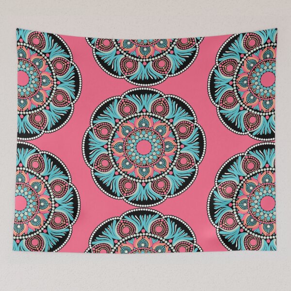 Item preview, Ultra Red Sunset on Sea Dot Mandala designed and sold by Triplicate Limited.