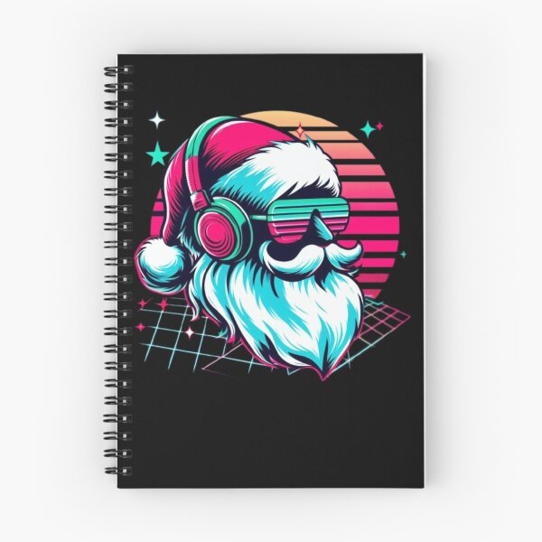 Item preview, Synthwave Retrowave Futuresynth Santa Claus Ugly Christmas designed and sold by RunThatApparel.