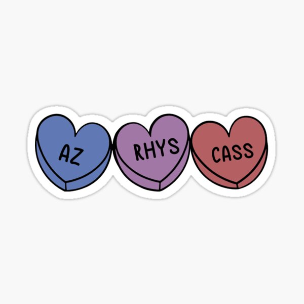 Item preview, ACOTAR Bat Boys Love Hearts Az, Rhys and Cass designed and sold by baranskini.