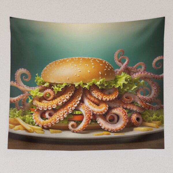 Artikelvorschau, Essen - Frischer Calamari-Burger entworfen und verkauft von Mike Savad Photography.