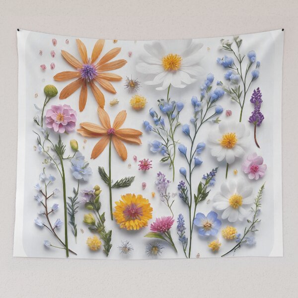Item preview, Realistic delicate 3D wild flowers - expressive botanical pattern. designed and sold by My-fake-places.