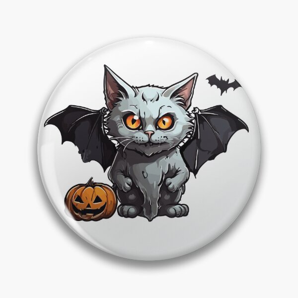 Item preview, Vampire cat and his pumpkin friend go out on Halloween designed and sold by AlejaJorgeShop.