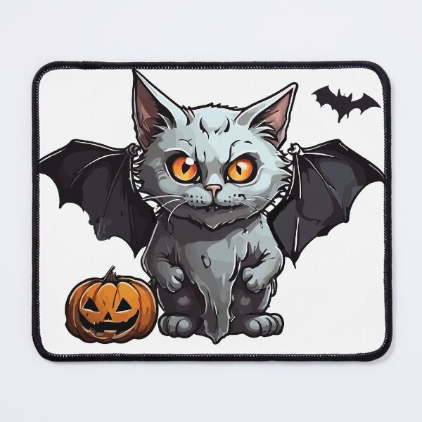 Item preview, Vampire cat and his pumpkin friend go out on Halloween designed and sold by AlejaJorgeShop.
