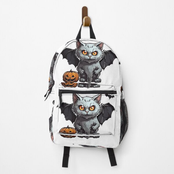 Item preview, Vampire cat and his pumpkin friend go out on Halloween designed and sold by AlejaJorgeShop.