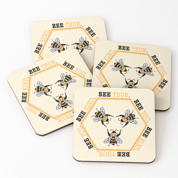 Item preview, BEE Kind. BEE True. BEE You! - Black & Gold designed and sold by Tim Veiga.