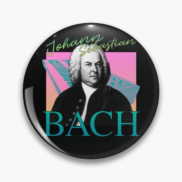 Item preview, Johann Sebastian Bach - Retro 80's Neon Synth Wave Band Tee designed and sold by blueversion.