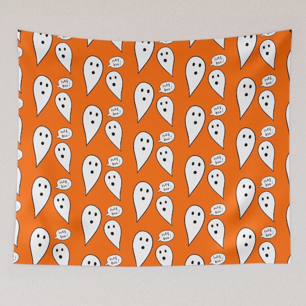Item preview, Hey Boo! Ghosties (Orange) designed and sold by FullOfGrace Design Co..