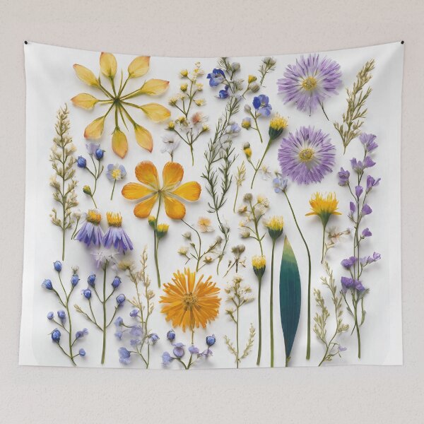 Item preview, Realistic delicate 3D wild flowers - expressive botanical pattern. designed and sold by My-fake-places.