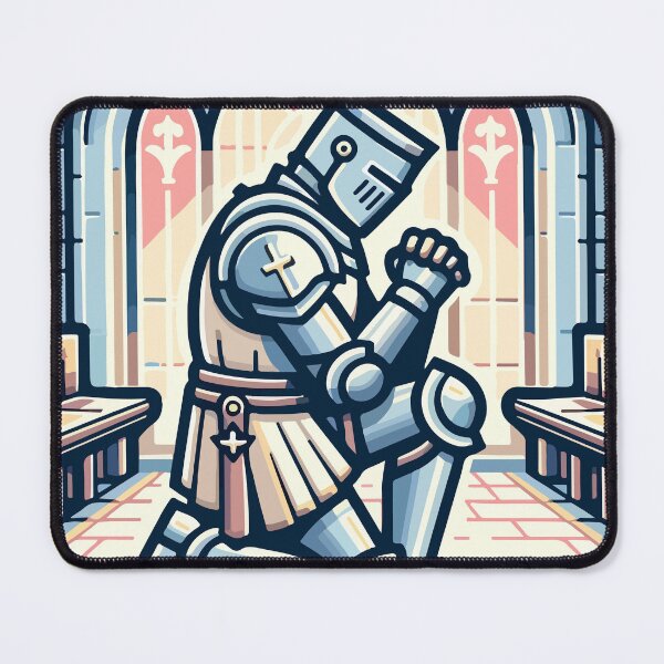 Item preview, Praying Knight Chapel Stained Glass Ambiance designed and sold by OniumEth.