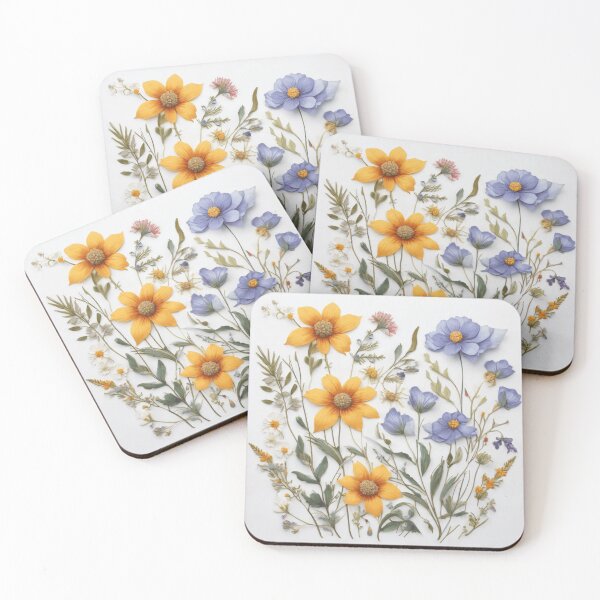 Item preview, Realistic delicate 3D wild flowers - expressive botanical pattern. designed and sold by My-fake-places.