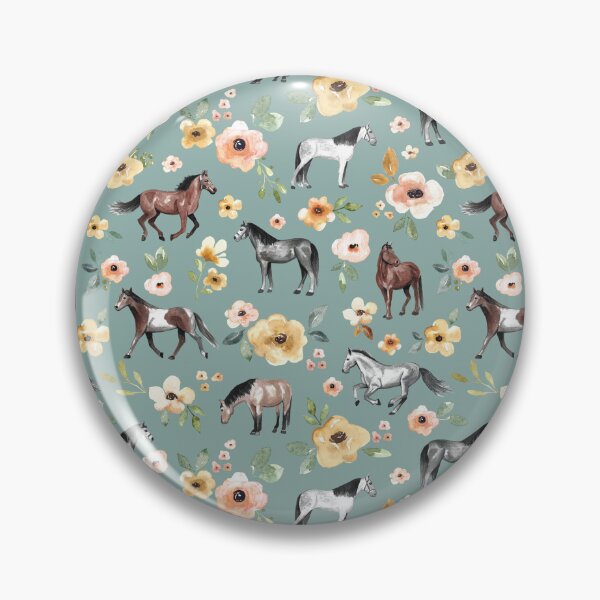 Item preview, Blue Horse Floral designed and sold by cateandrainn.