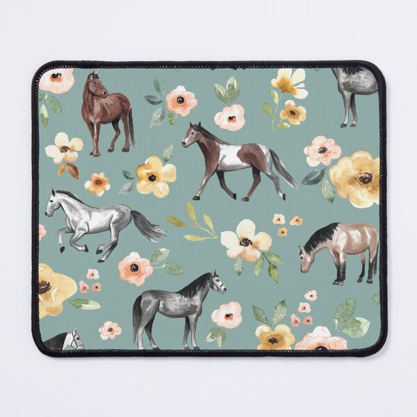 Item preview, Blue Horse Floral designed and sold by cateandrainn.