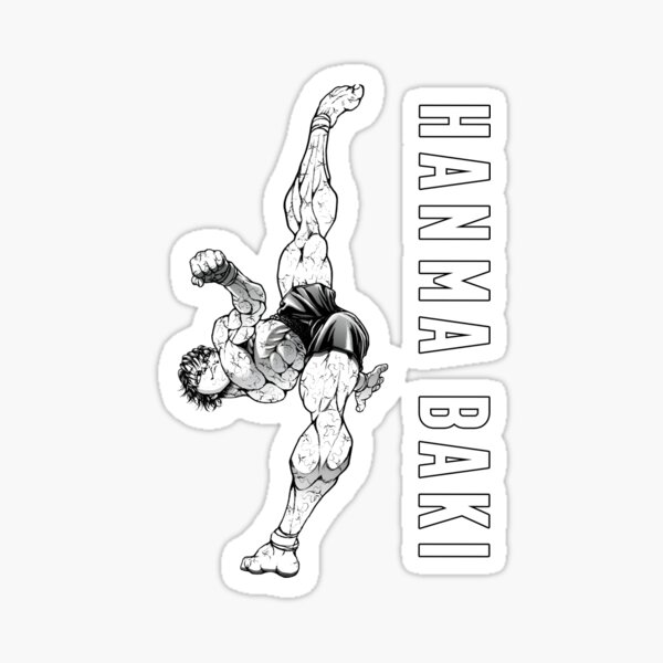 Baki hanma back eating  Sticker by CoconutWater10