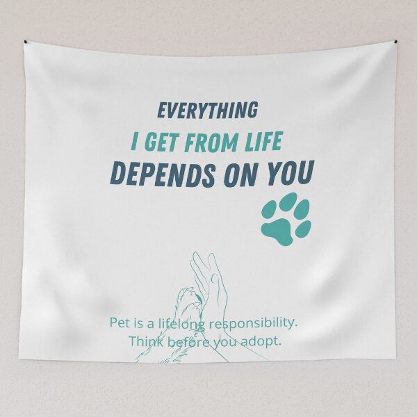 Item preview, Pet for life - owning a dog is a lifelong responsibility. Think before you adopt. designed and sold by zanifun.