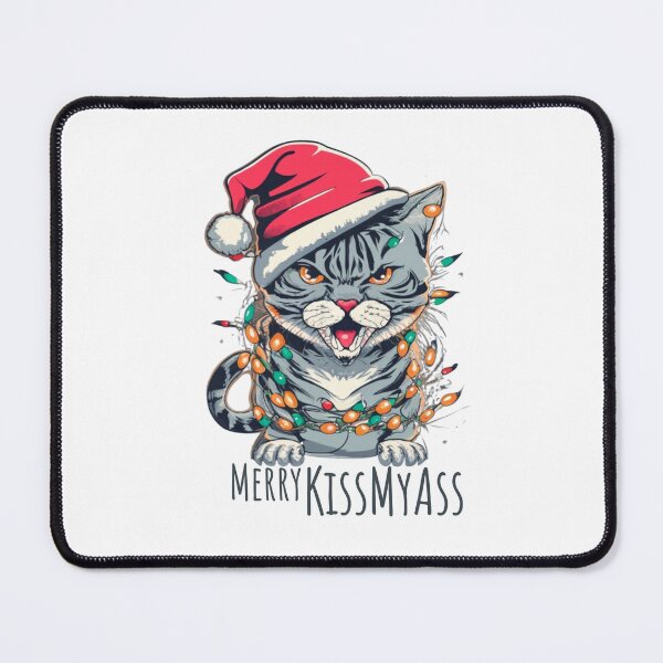 Item preview, Merry Kissmyass Funny Cat Christmas designed and sold by ArtFromBeyond.