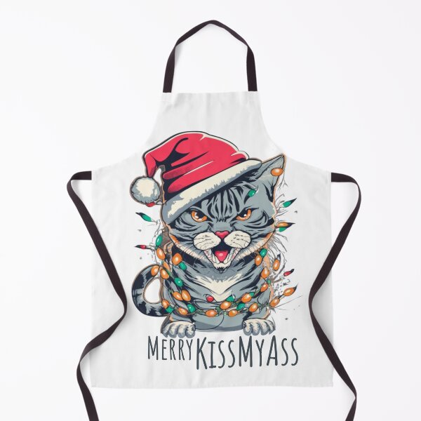 Item preview, Merry Kissmyass Funny Cat Christmas designed and sold by ArtFromBeyond.
