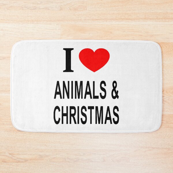 Item preview, I ❤️ ANIMALS & CHRISTMAS I LOVE ANIMALS & CHRISTMAS I HEART ANIMALS & CHRISTMAS designed and sold by usernamenaijan.