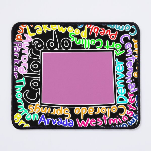 Item preview, Colorado map with names designed and sold by Maws25.