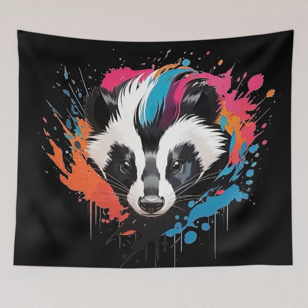 Item preview, Cute Colorful Skunk in Graffiti Style designed and sold by MindSmith.