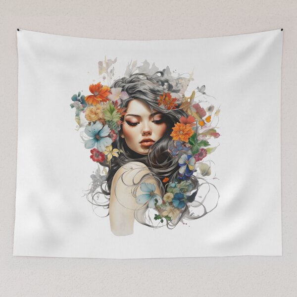 Item preview, a woman and flower designed and sold by KandaShopTH.