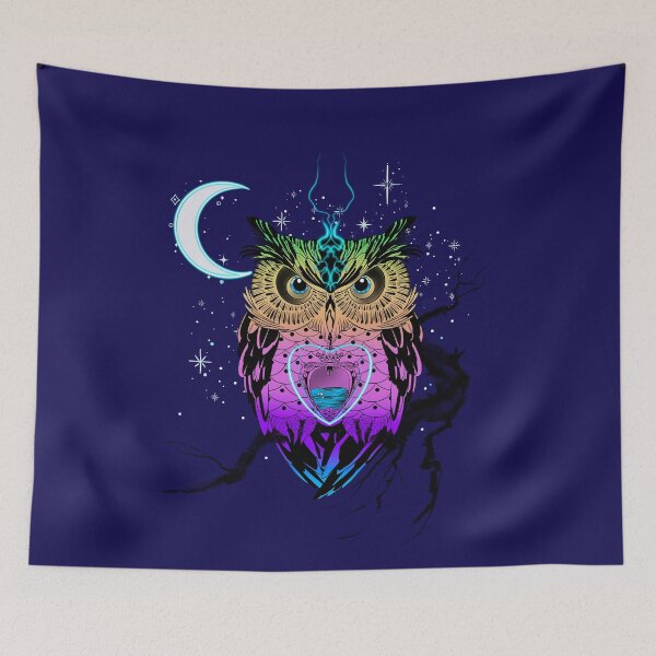 Item preview, Neotraditional magical owl designed and sold by Blacklinesw9.