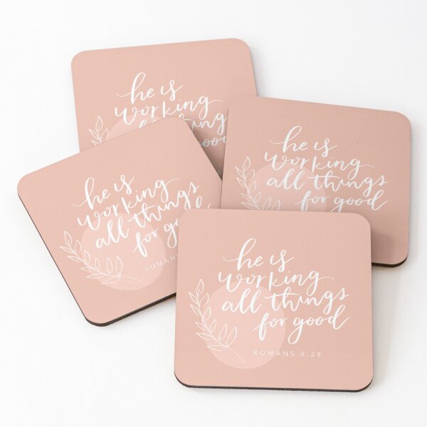 Item preview, Romans 8:28 Calligraphy Verse Print designed and sold by Annie  Huang.