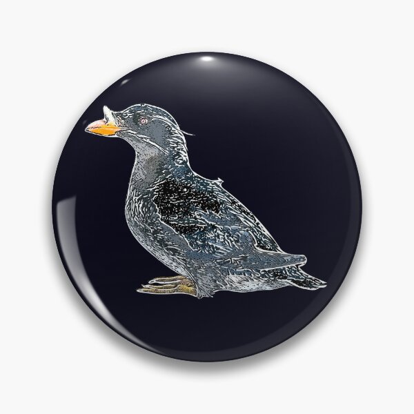 Item preview, Rhinoceros Aucklet White Alternate Design  designed and sold by designsasstultd.