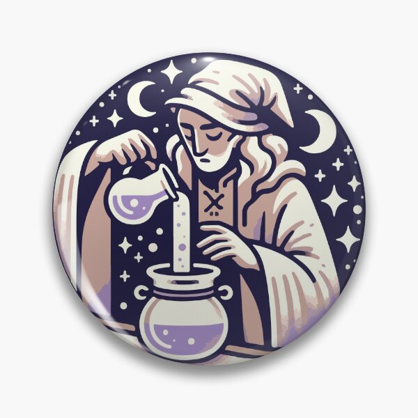 Item preview, Alchemist Pouring Potion Under Celestial Night designed and sold by OniumEth.
