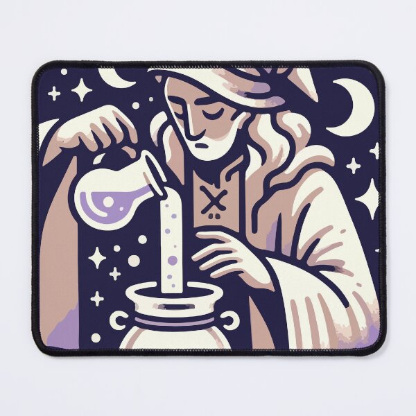 Item preview, Alchemist Pouring Potion Under Celestial Night designed and sold by OniumEth.