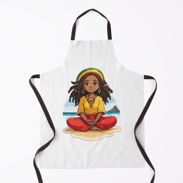 Item preview, Cute Rasta Beach Yoga Girl designed and sold by reggaeartgifts.
