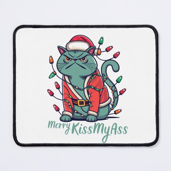 Item preview, Merry Kissmyass Funny Cat Christmas designed and sold by ArtFromBeyond.