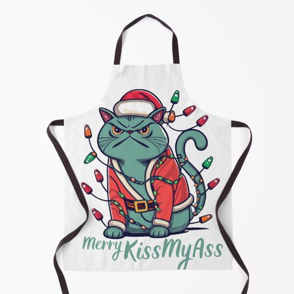 Item preview, Merry Kissmyass Funny Cat Christmas designed and sold by ArtFromBeyond.