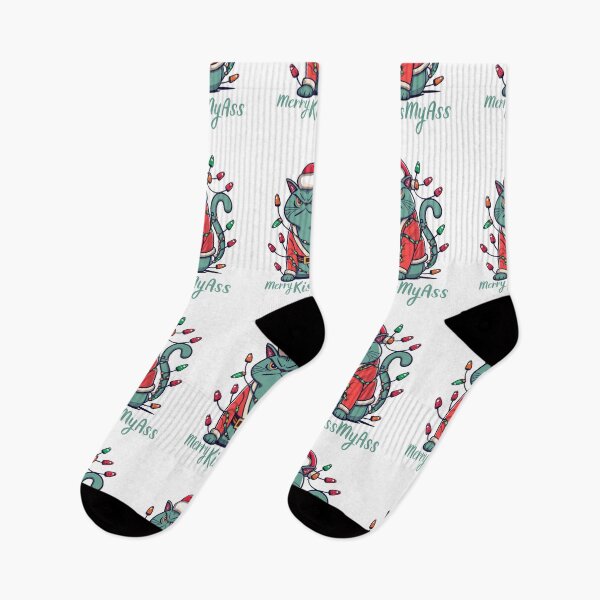 Item preview, Merry Kissmyass Funny Cat Christmas designed and sold by ArtFromBeyond.