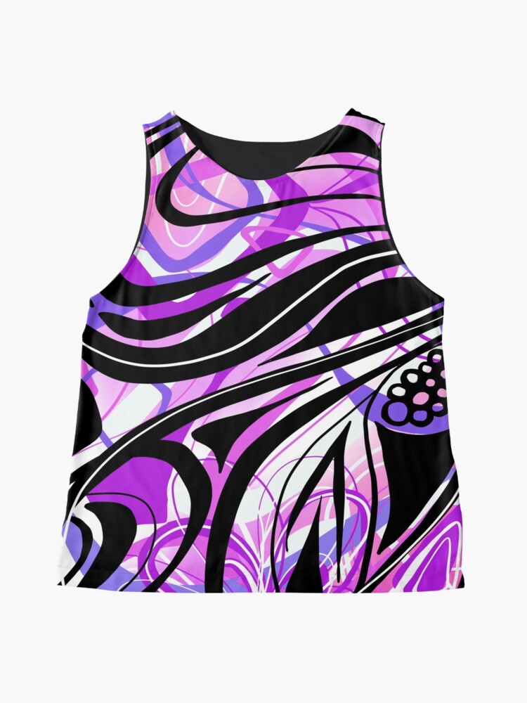 Sleeveless Top, Purple Hypnotic Lines designed and sold by T Kimberlyn