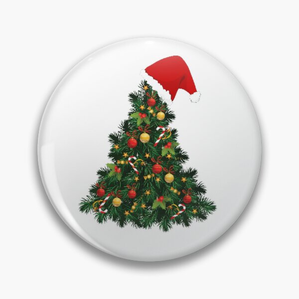 Artikelvorschau, Festlicher Weihnachtsbaum mit Weihnachtsmütze entworfen und verkauft von ChelsStyles.
